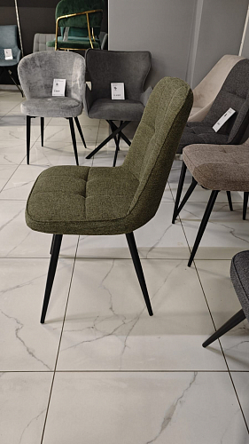 Стул на металлокаркасе Texas 4 поворотный темно-зеленый / черный из шоурума 3